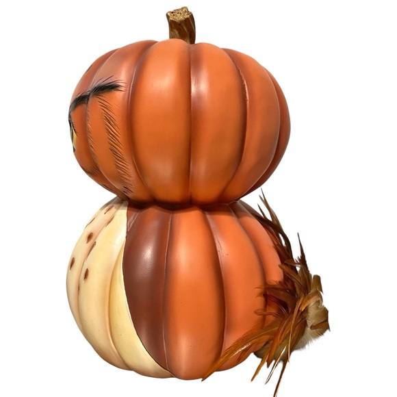 Boston International ☆ LOVEY THE OWL ☆ Fall Pumpkin Tabletop Decor Figurine - Picture 2 of 6